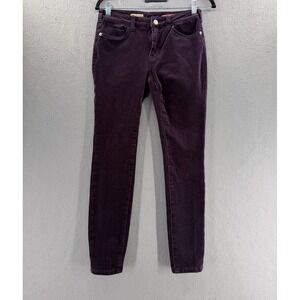 Anthropologie Pilcro High Rise Skinny Corduroy Pants Womens 26 Purple Academia